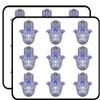 18 Pcs Pretty Blue Ombre Paisley Hamsa Hand of Fatima 2" Stickers Decals Laptop Notebook Phone Waterproof Vinyl Trendy view 1