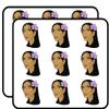 18 Pcs Cute Beautiful Woman of Color with Orchid Flower Cartoon Art 2" Stickers Decals Laptop Notebook Phone Waterproof Vinyl Trendy view 1