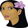 18 Pcs Cute Beautiful Woman of Color with Orchid Flower Cartoon Art 2" Stickers Decals Laptop Notebook Phone Waterproof Vinyl Trendy view 2
