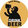 18 Pcs Save Water Drink Beer Man Silhouette Cartoon Icon 2" Stickers Decals Laptop Notebook Phone Waterproof Vinyl Trendy view 2
