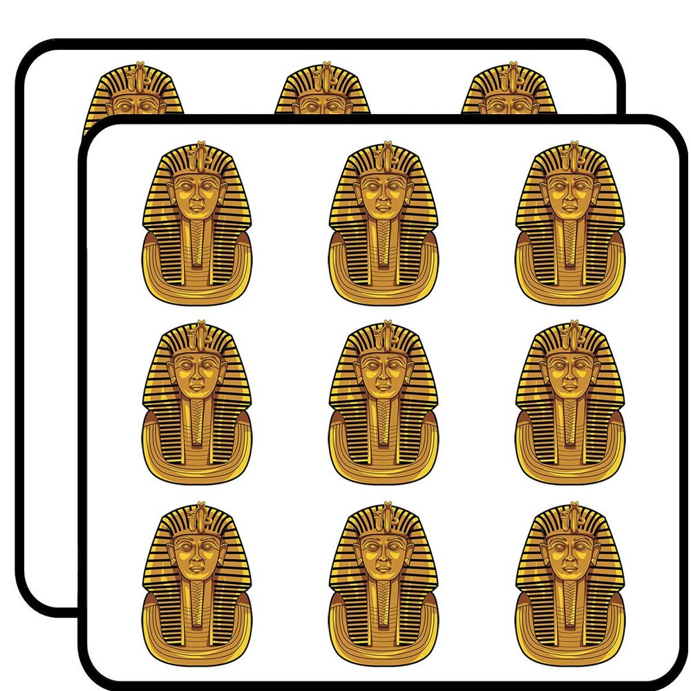 18 Pcs Cool Simple Golden Ancient Egyptian Sarcophagus Cartoon 2" Stickers Decals Laptop Notebook Phone Waterproof Vinyl Trendy