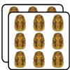 18 Pcs Cool Simple Golden Ancient Egyptian Sarcophagus Cartoon 2" Stickers Decals Laptop Notebook Phone Waterproof Vinyl Trendy view 1