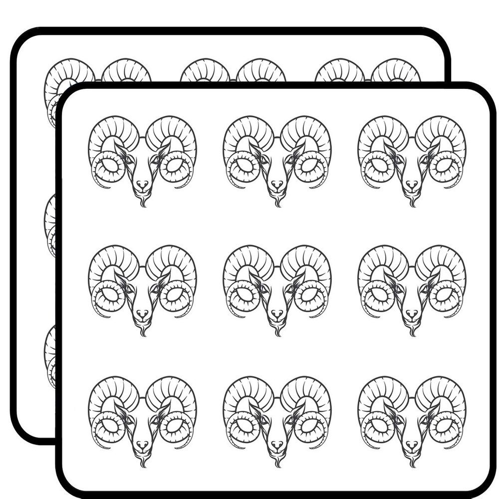 18 Pcs Black and White Majestic Strong Animal Drawing 2" Stickers Decals Laptop Notebook Phone Waterproof Vinyl Trendy