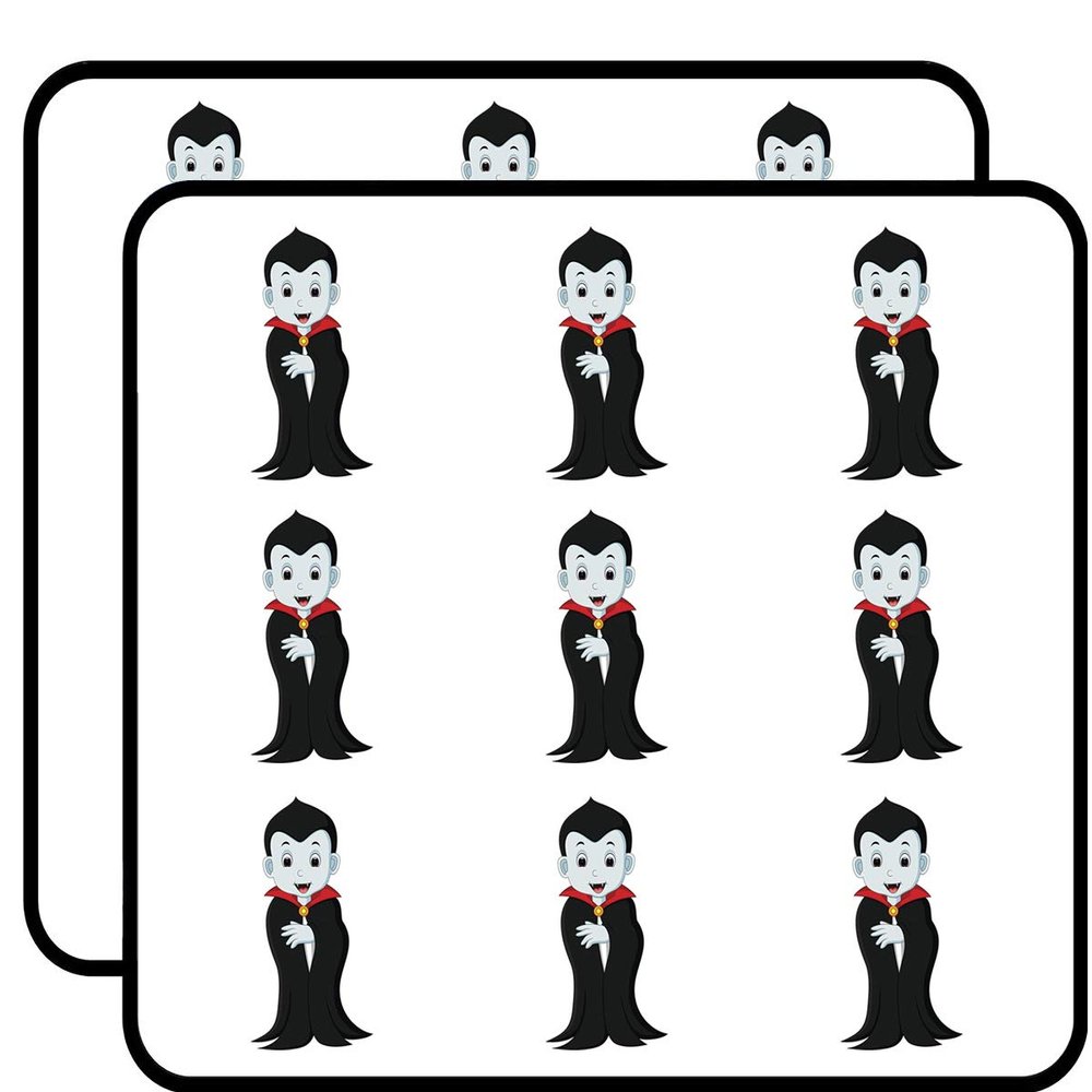 18 Pcs Happy Cute Halloween Teen Kid Vampire Cartoon 2" Stickers Decals Laptop Notebook Phone Waterproof Vinyl Trendy