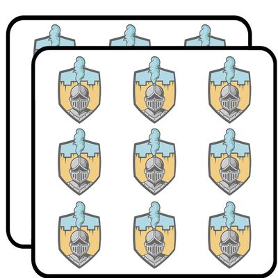 18 Pcs Cool Knight in Armor Shield Cartoon Icon 2" Stickers Decals Laptop Notebook Phone Waterproof Vinyl Trendy