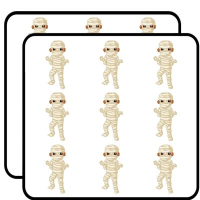 18 Pcs Cute Pixelated Videogame Halloween Costume Cartoon - Mummy 2" Stickers Decals Laptop Notebook Phone Waterproof Vinyl Trendy