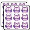 18 Pcs OWL Happy Light Dark Purple Black White 2" Stickers Decals Laptop Notebook Phone Waterproof Vinyl Trendy view 1