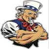 18 Pcs Muscular Uncle SAM Rolling Sleeves UP RED Blue Black Grey White 2" Stickers Decals Laptop Notebook Phone Waterproof Vinyl Trendy view 2