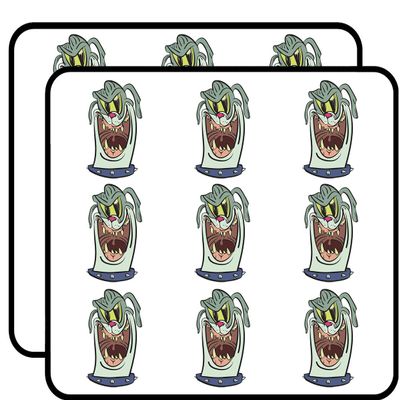 18 Pcs Creepy Ugly Zombie Dog Head Cartoon 2" Stickers Decals Laptop Notebook Phone Waterproof Vinyl Trendy
