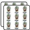 18 Pcs Creepy Ugly Zombie Dog Head Cartoon 2" Stickers Decals Laptop Notebook Phone Waterproof Vinyl Trendy