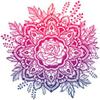 18 Pcs Beautiful Pink Blue Purple Ombre Vintage Hipster Mandala Flower 2" Stickers Decals Laptop Notebook Phone Waterproof Vinyl Trendy view 2