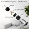 Viborg HiFi Power Plug Set, VM502+VF502 15A 125V AC Mains Plug Aluminum US Plug+IEC C15 Connector, Pure Copper for DIY Premium Power Cables view 4