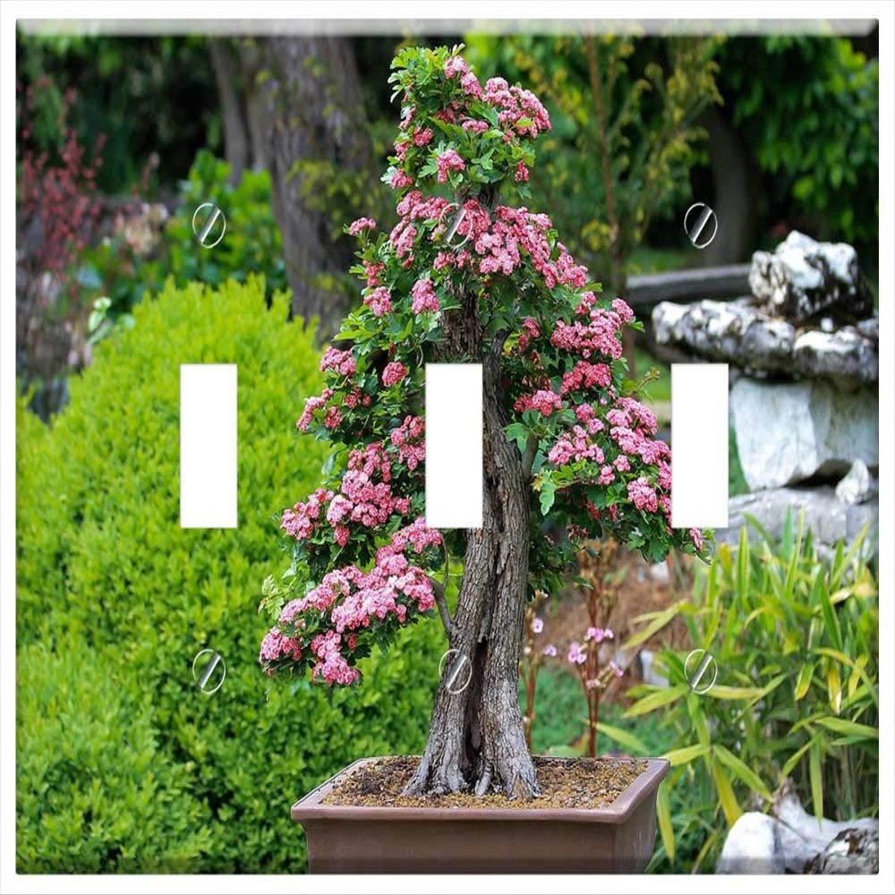 Switch Plate Triple Toggle - Bonsai D szgalagonya V ragz Bonsai Pink Flowers