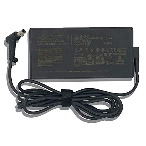 20V 7.5A 150W AC Adapter Compatible for Asus ADP-150CH B ADP-150CH BB A18-150P1A 0A001-00081500 0A001-00081600 ROG Strix Scar III G531GD G531GT ROG Strix G731GT ROG Strix G GL531GT with Power Cord