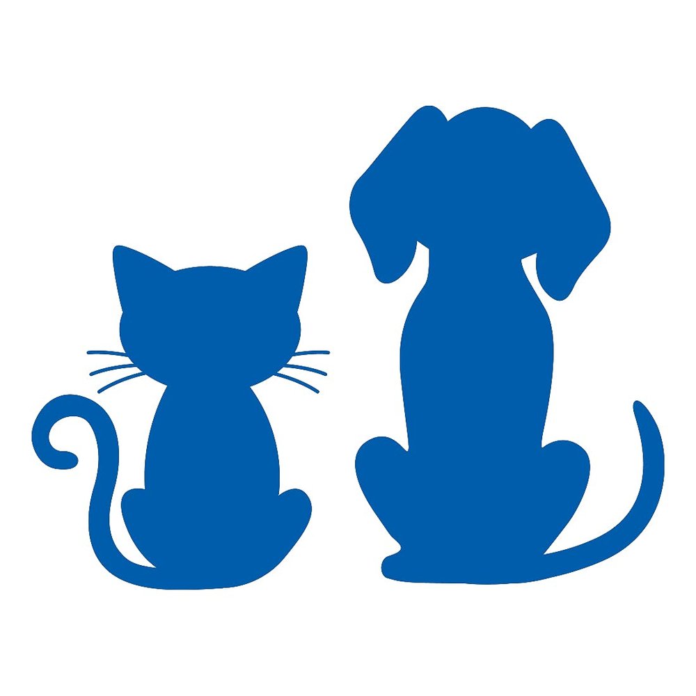 NBFU Dog And Cat Lover Animal (Azure Blue) (Set Of 2) Premium Waterproof Vinyl Decal Stickers For Laptop Phone Accessory Helmet Car Window Bumper Mug Tuber Cup Door Wall Decoration