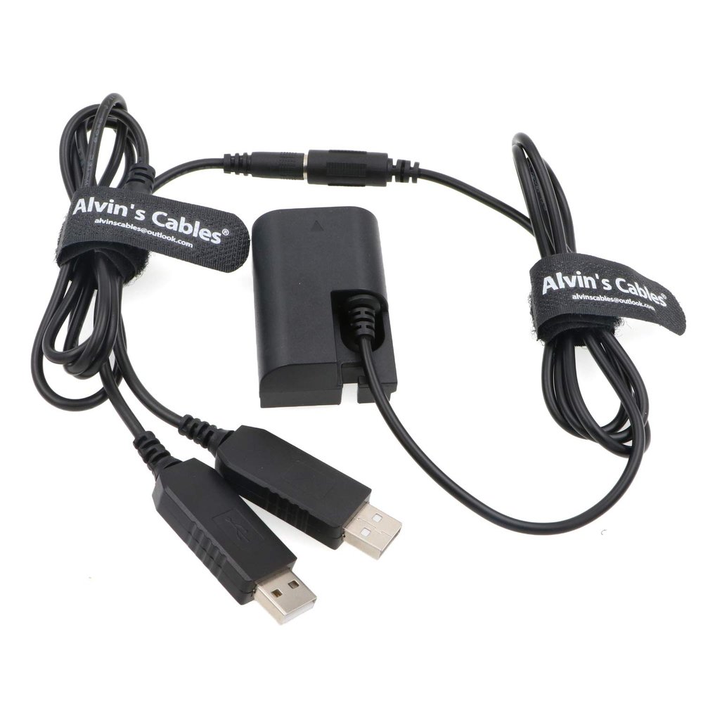 Alvins Cables DR E6 DC Coupler Dummy Battery to Dual USB Power Adapter Cable LP E6 Replacement for Canon EOS 5DS R 5D Mark II 5D Mark III 5D Mark  6D 60D 60Da 7D Mark II 70D 80D Fully Decoded
