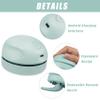 Desktop Vacuum Cleaner USB Charging with Vacuum Nozzle Cleaning Brush, Detachable Design & Portable Mini Table Dust Vaccum Cleaner, Clean Dust, Crumbs, Piano, Computer, Car Etc(Light Green) view 2
