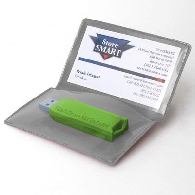 StoreSMART - USB Flash Drive & Business Card Holders - Folding - Silver - 500-Pack (RPP2915-S-FLASH-500)