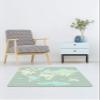 FloorPops FP3594 Around The World Interlocking Floor Tiles, Green view 3