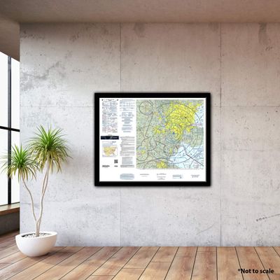 FAA Chart: VFR TAC Detroit TDET (Current Edition). Art Print Quality, Suitable for Framing. Current Edition Printed on Demand. Ships Rolled - Not Folded.