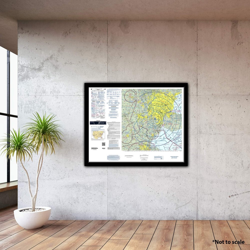 FAA Chart: VFR TAC Detroit TDET (Current Edition). Art Print Quality, Suitable for Framing. Current Edition Printed on Demand. Ships Rolled - Not Folded.