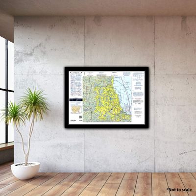 FAA Chart: VFR TAC Chicago TCHI (Current Edition). Art Print Quality, Suitable for Framing. Current Edition Printed on Demand. Ships Rolled - Not Folded.