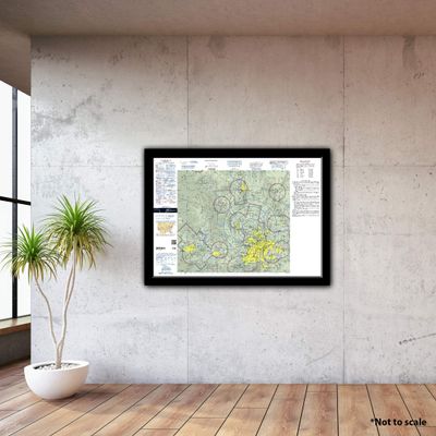 FAA Chart: VFR TAC Kansas City TKC (Current Edition). Art Print Quality, Suitable for Framing. Current Edition Printed on Demand. Ships Rolled - Not Folded.
