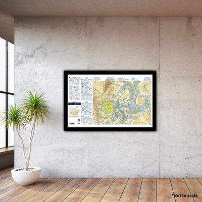 FAA Chart: VFR TAC LAS Vegas TLV (Current Edition). Art Print Quality, Suitable for Framing. Current Edition Printed on Demand. Ships Rolled - Not Folded.