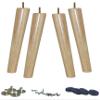 WEICHUAN Solid Rubber Wood Replacement Sofa Couch Chair Ottoman Loveseat Coffee Table Cabinet Furniture Wood Legs(8" Slant Set of 4) view 1