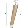 WEICHUAN Solid Rubber Wood Replacement Sofa Couch Chair Ottoman Loveseat Coffee Table Cabinet Furniture Wood Legs(8" Slant Set of 4) view 2