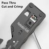 Yankok [The Ultimate Pass Thru Crimper] Crimps RJ45 Pass Through RJ12 RJ11 Regular Network Connector and Strip Cut CAT5/5e CAT6/6a CAT7 Unshielded and Shielded Ethernet Cable Black Handle view 4
