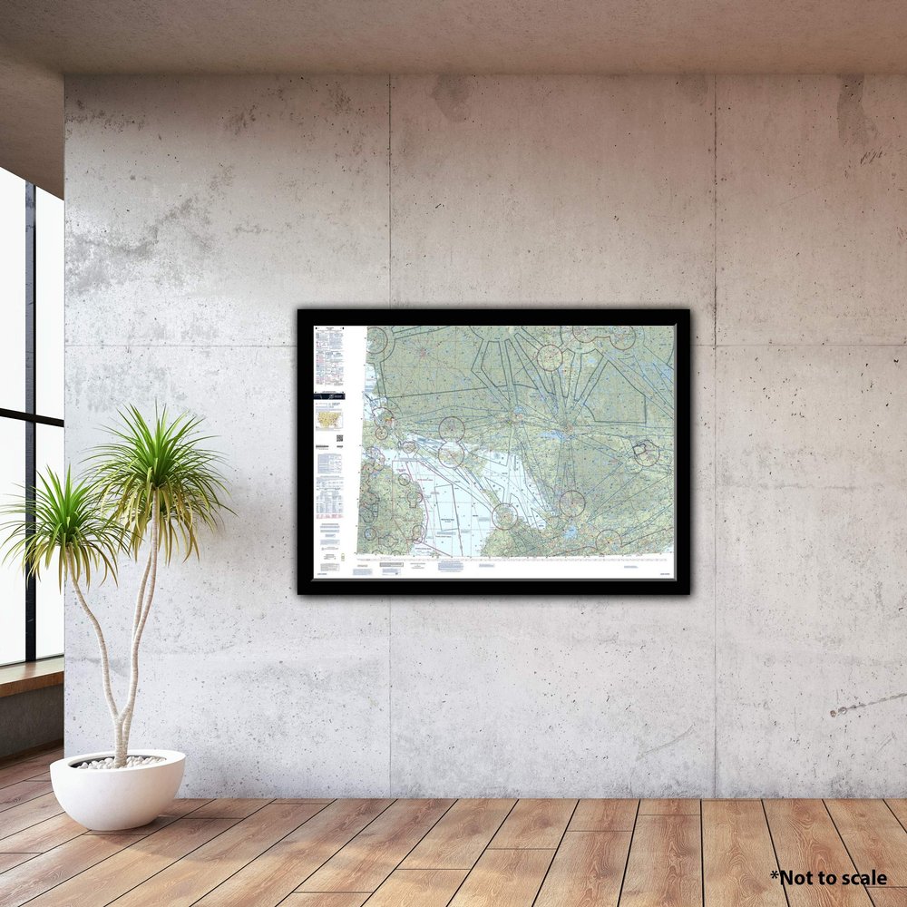 FAA Chart: VFR Sectional Lake Huron SLH (Current Edition). Art Print Quality, Suitable for Framing. Current Edition Printed on Demand. Ships Rolled - Not Folded.
