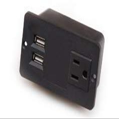 Mulin Electric Power Outlet with 2 USB and 1 AC Power US Type for Conference Table Desk CL0501