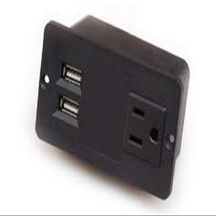 Mulin Electric Power Outlet with 2 USB and 1 AC Power US Type for Conference Table Desk CL0501