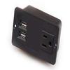 Mulin Electric Power Outlet with 2 USB and 1 AC Power US Type for Conference Table Desk CL0501 view 1