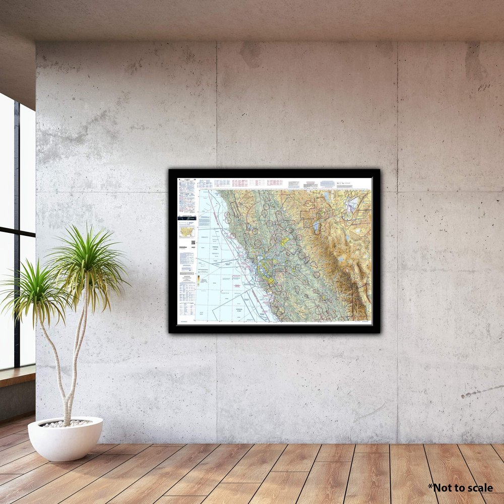 FAA Chart: VFR Sectional SAN Francisco SSF (Current Edition). Art Print Quality, Suitable for Framing. Current Edition Printed on Demand. Ships Rolled - Not Folded.