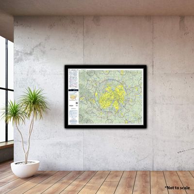 FAA Chart: VFR TAC Denver/Colorado Springs TDEN (Current Edition). Art Print Quality, Suitable for Framing. Current Edition Printed on Demand. Ships Rolled - Not Folded.