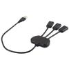 Whjccwh 3 x USB 2.0 Distaff to USB 2.0 Male HUB Adapter (Black) (Color : Black) view 3