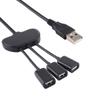 Whjccwh 3 x USB 2.0 Distaff to USB 2.0 Male HUB Adapter (Black) (Color : Black) view 4