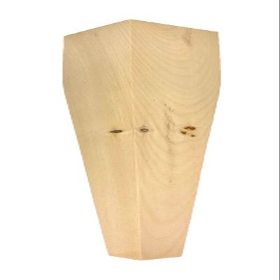Highland Manor Wood Products Narrow 4 Sided Tapered Coffee Table Leg - 18" Tall x 3" Wide (Pine) (1 Leg)