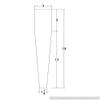 Highland Manor Wood Products Narrow 4 Sided Tapered Coffee Table Leg - 18" Tall x 3" Wide (Cherry) (1 Leg) view 2