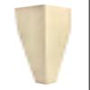 Highland Manor Wood Products Narrow 4 Sided Tapered Coffee Table Leg - 18" Tall x 3" Wide (Hard Maple) (1 Leg) view 1