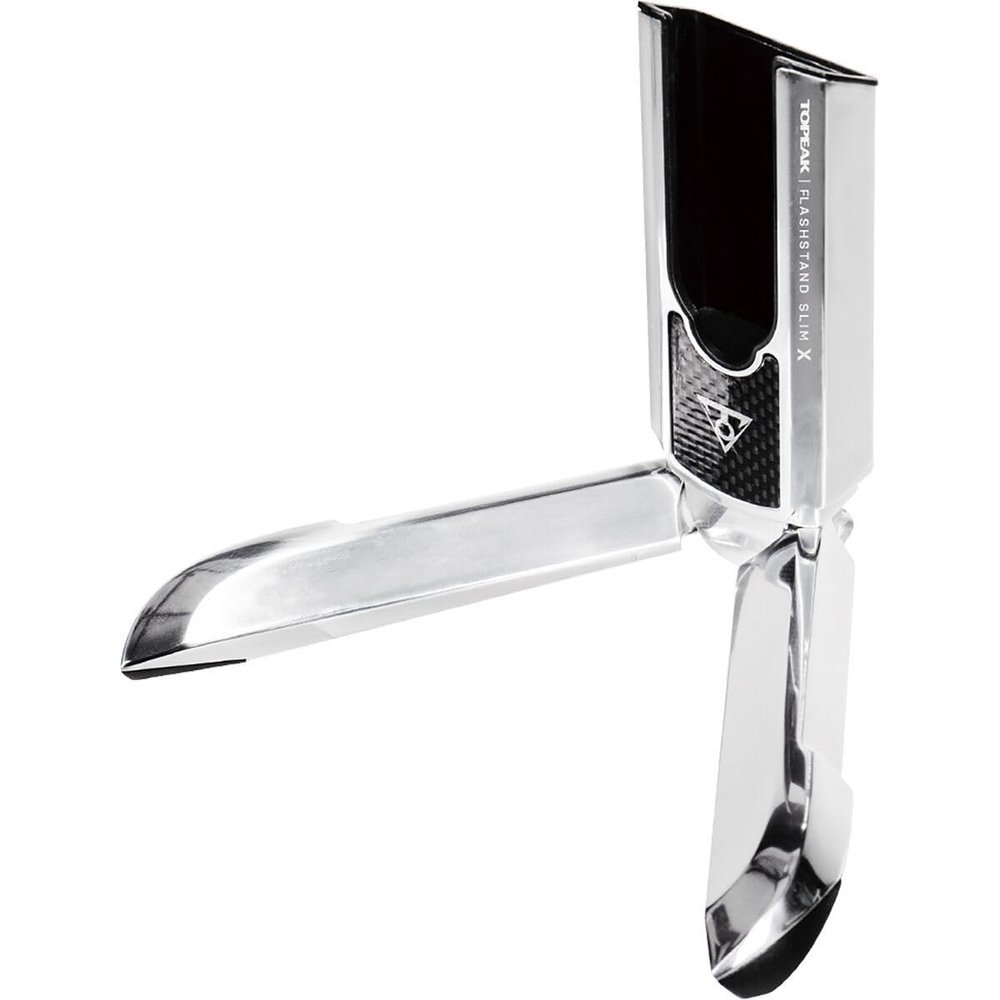 Topeak FlashStand Slim X  Ultra-Compact Folding Crank Arm Bike Stand for Road Bikes, Aluminum & Polymer Construction, Fits Shimano/SRAM/Campagnolo, with Storage Bag for Travel & Maintenance