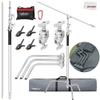 AMBITFUL All Metal C Stand Light Stand with Boom Arm-Photography Light Stand, Max Height 10.5ft/320cm Adjustable Reflector Stand with 4.2ft/128cm Holding Arm + Bag for Studio Monolight, Softbox view 1