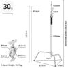 AMBITFUL All Metal C Stand Light Stand with Boom Arm-Photography Light Stand, Max Height 10.5ft/320cm Adjustable Reflector Stand with 4.2ft/128cm Holding Arm + Bag for Studio Monolight, Softbox view 2