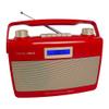 HANNLOMAX HX-500R Portable AM/FM Radio, Bluetooth, USB Port for MP3 Playback, Aux-in, AC/DC Dual Power Source. (Red) view 1