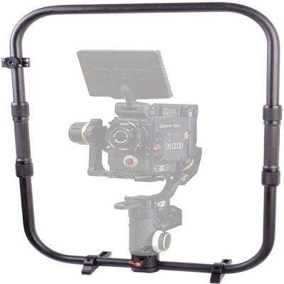 DF DIGITALFOTO Handheld Ring Grip,Dual Handlebar Ring with Gear Adapter Compatible with ZHIYUN Crane 3S Stabilizer/Ronin S Gimbal,Etc