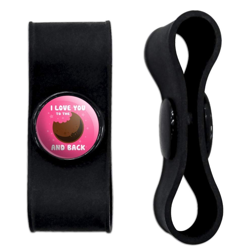 GRAPHICS & MORE I Love You to The MoonPie and Back Headphone Earbud Cord Wrap - Charging Cable Manager - Wire Organizer Set of 2 - White