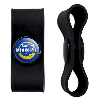 GRAPHICS & MORE Lookout MoonPie Logo Headphone Earbud Cord Wrap - Charging Cable Manager - Wire Organizer Set of 2 - Black