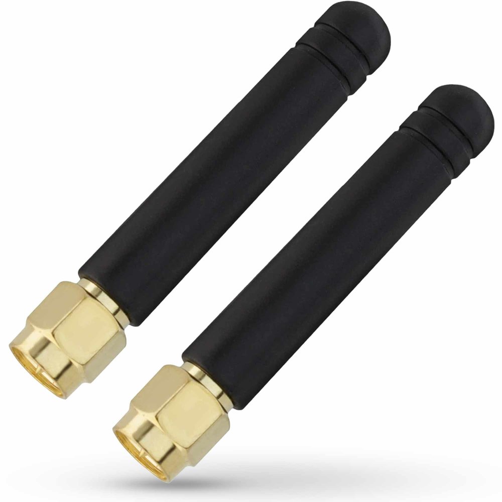 Shopcorp SMA Male Antenna  850-2100/2400 MHz Omnidirectional Antenna with Straight Connector, 2.5 dBi Gain, GSM CDMA WCDMA (2 Pack)